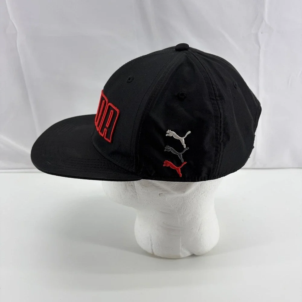 PUMA Estate 2.0 Snapback Adjustable Cap Black Structured Flat Brim Men's